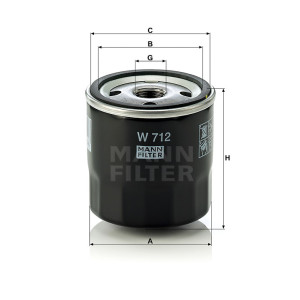 Фильтр масляный MANN-FILTER W 712